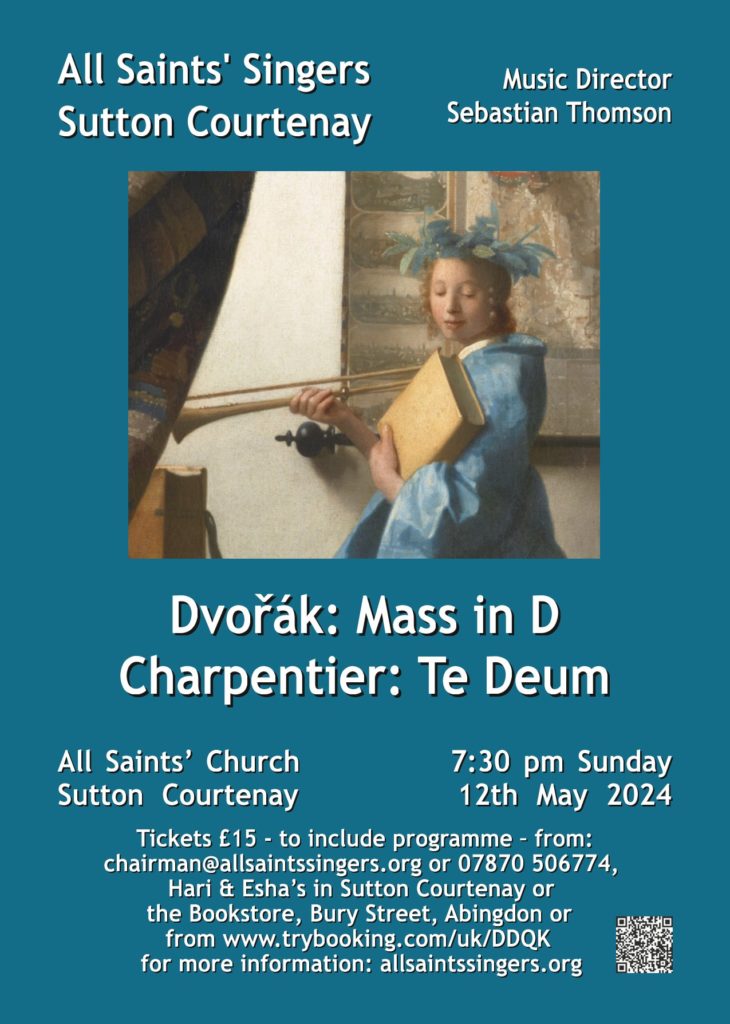 Concert on 12 May 2024 with Dvorak Mass in D and Charpentier Te Deum